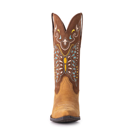 Montana West Women's Western Cowgirl Boots - Full Grain Leather, Snip Toe