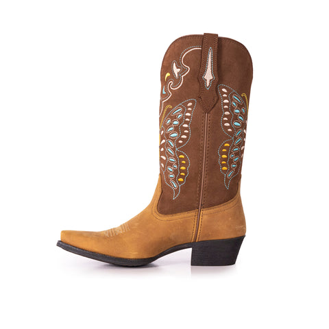 Montana West Women's Western Cowgirl Boots - Full Grain Leather, Snip Toe
