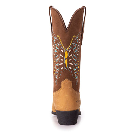 Montana West Women's Western Cowgirl Boots - Full Grain Leather, Snip Toe