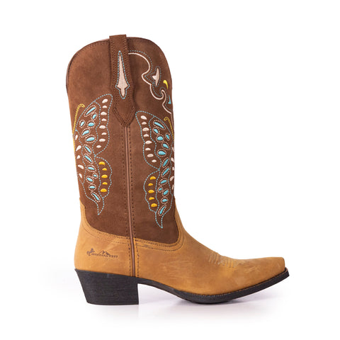 Montana West Women's Western Cowgirl Boots - Full Grain Leather, Snip Toe