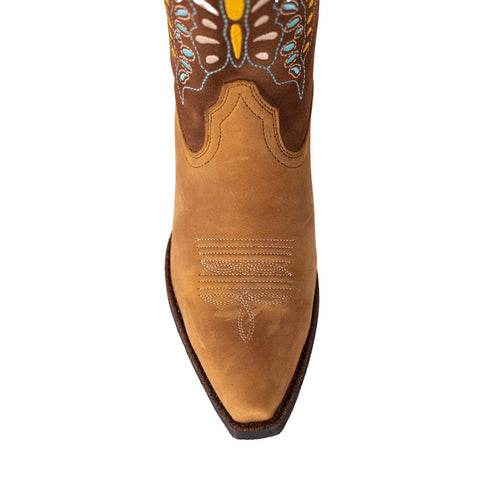 Montana West Women's Western Cowgirl Boots - Full Grain Leather, Snip Toe