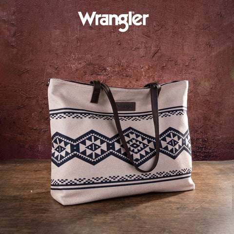 Wrangler Southwestern Canvas Tote Bag