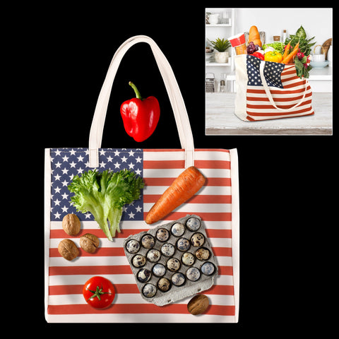 US04-138 Montana West American Pride Large Canvas Tote