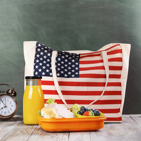 US04-138 Montana West American Pride Large Canvas Tote