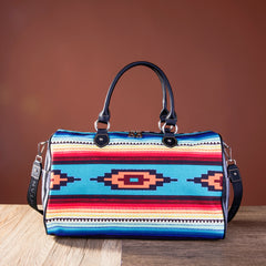 Montana West Aztec Print Canvas Weekender Bag