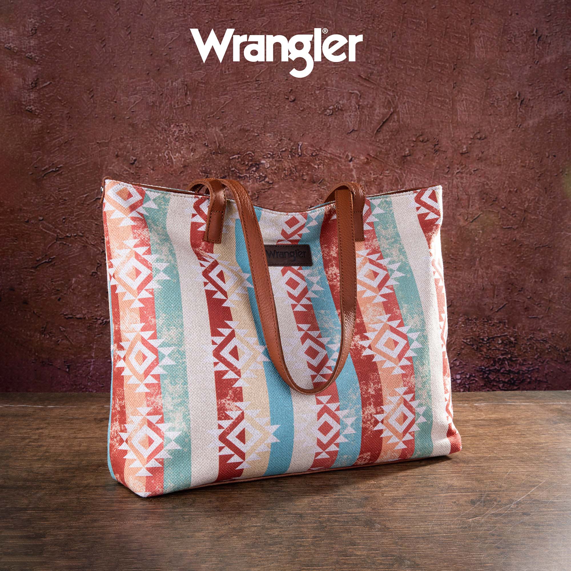 Wrangler Southwestern Canvas Tote Bag