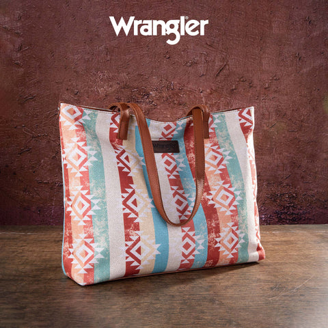 Wrangler Southwestern Canvas Tote Bag