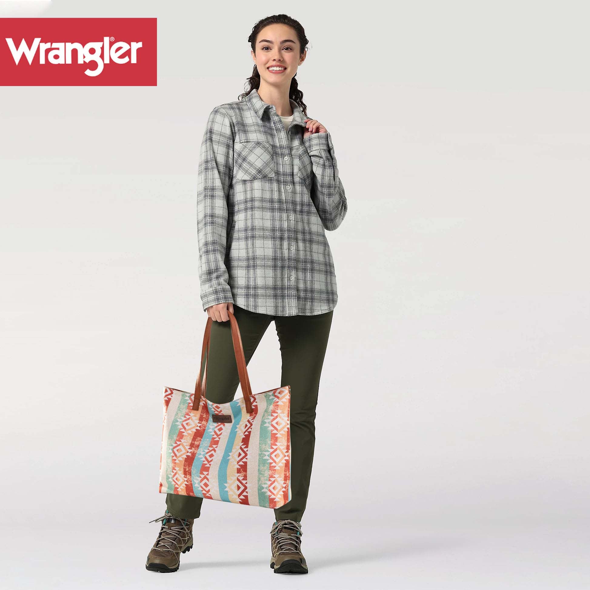 Wrangler Southwestern Canvas Tote Bag