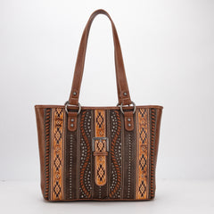 Montana West Embossed Geometric Aztec Handbag Set