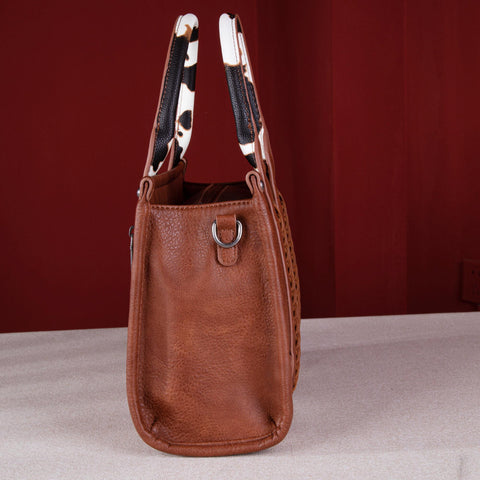 Wrangler Cow Print Concealed Carry Tote/Crossbody