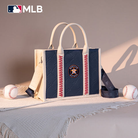 MLB-HA100-100   MLB Houston Astros Team Whipstitch Tote/Crossbody