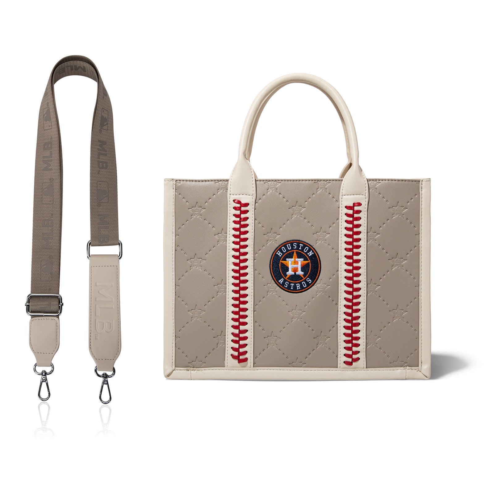 MLB-HA100-100   MLB Houston Astros Team Whipstitch Tote/Crossbody