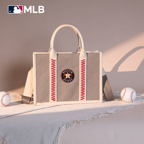 MLB-HA100-100   MLB Houston Astros Team Whipstitch Tote/Crossbody