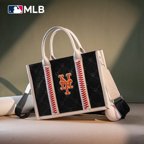 MLB New York Mets Leather Stitched Crossbody Bag