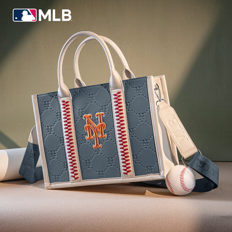 MLB New York Mets Leather Stitched Crossbody Bag