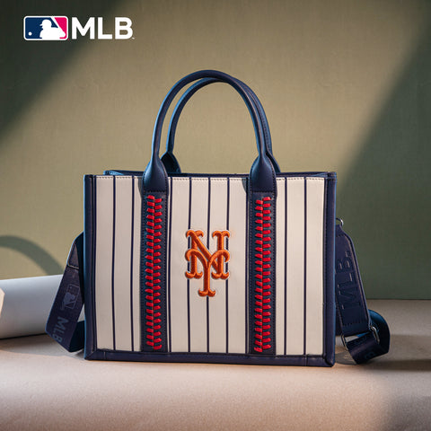 MLB New York Mets Leather Stitched Crossbody Bag