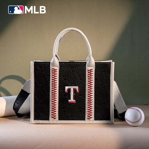 MLB Texas Rangers Leather Stitched Crossbody Bag