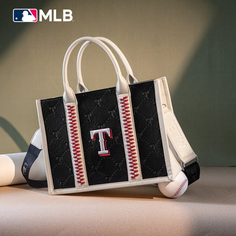 MLB Texas Rangers Leather Stitched Crossbody Bag