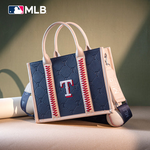 MLB Texas Rangers Leather Stitched Crossbody Bag