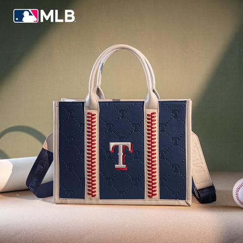 MLB Texas Rangers Leather Stitched Crossbody Bag