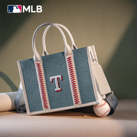 MLB Texas Rangers Leather Stitched Crossbody Bag