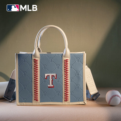 MLB Texas Rangers Leather Stitched Crossbody Bag