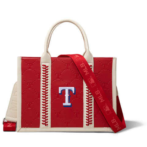 MLB Texas Rangers Leather Stitched Crossbody Bag