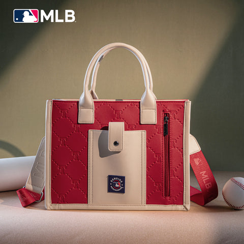 MLB Texas Rangers Leather Stitched Crossbody Bag