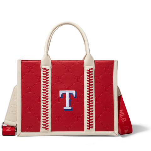 MLB Texas Rangers Leather Stitched Crossbody Bag