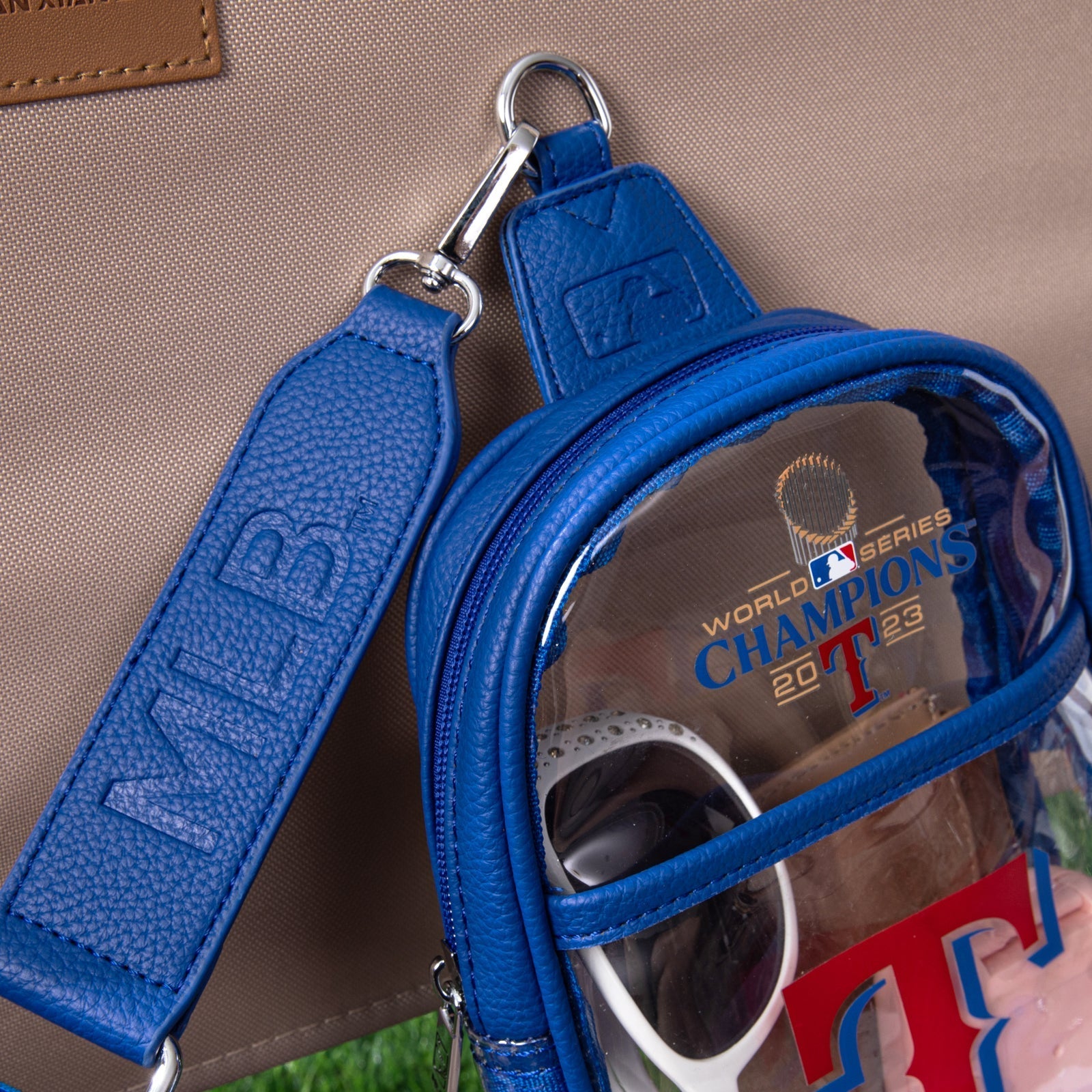 MLB Texas Rangers Clear Mini Sling Stadium Bag