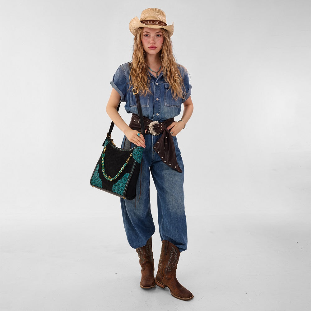 Montana West Tooled Hobo Bag