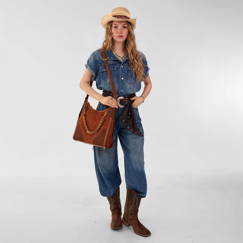 Montana West Tooled Hobo Bag