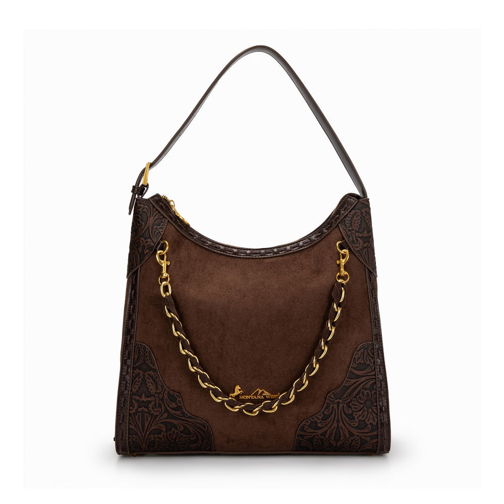 Montana West Tooled Hobo Bag
