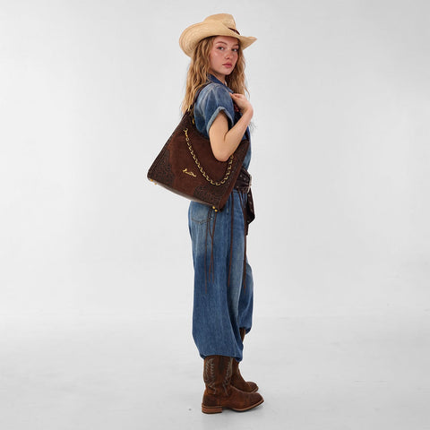 Montana West Tooled Hobo Bag