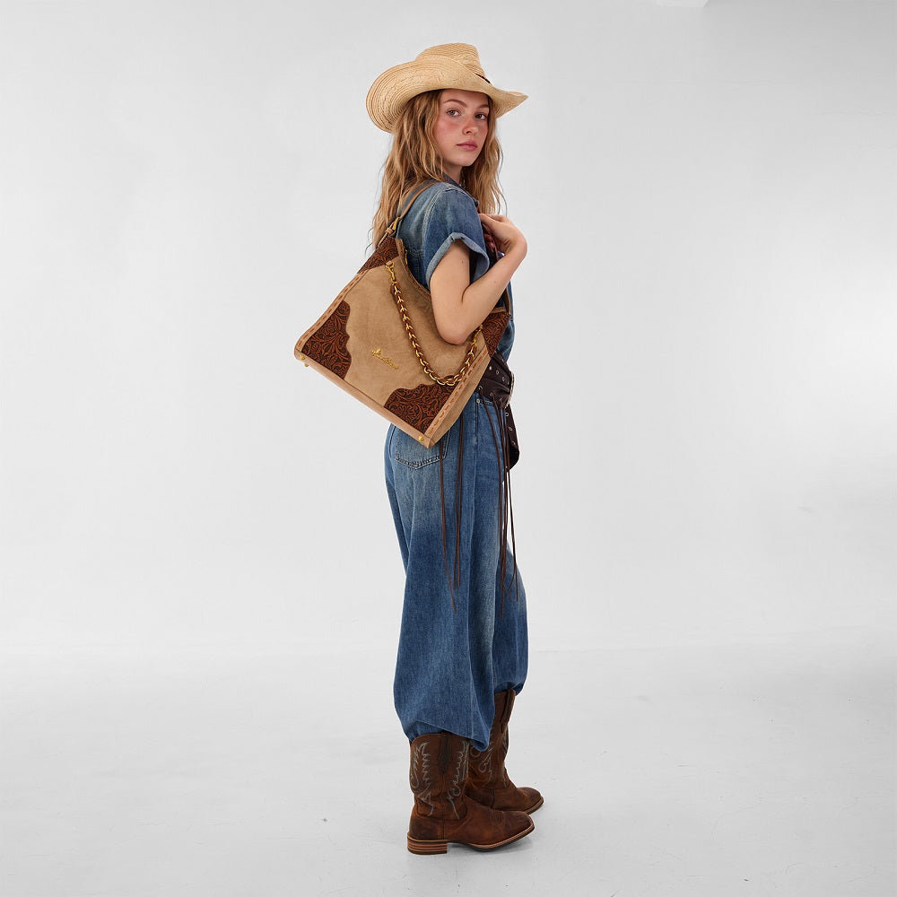 Montana West Tooled Hobo Bag