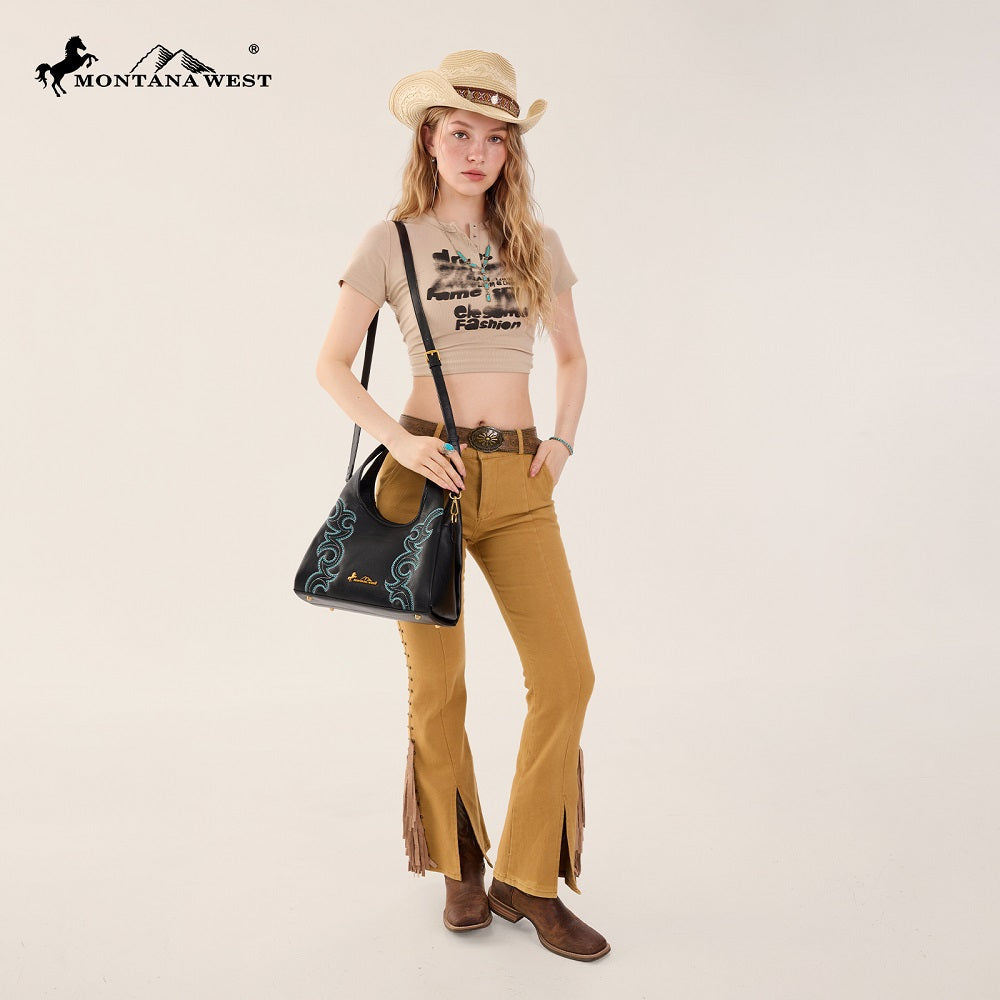Montana West Western Embroidery Hobo/Crossbody Bag