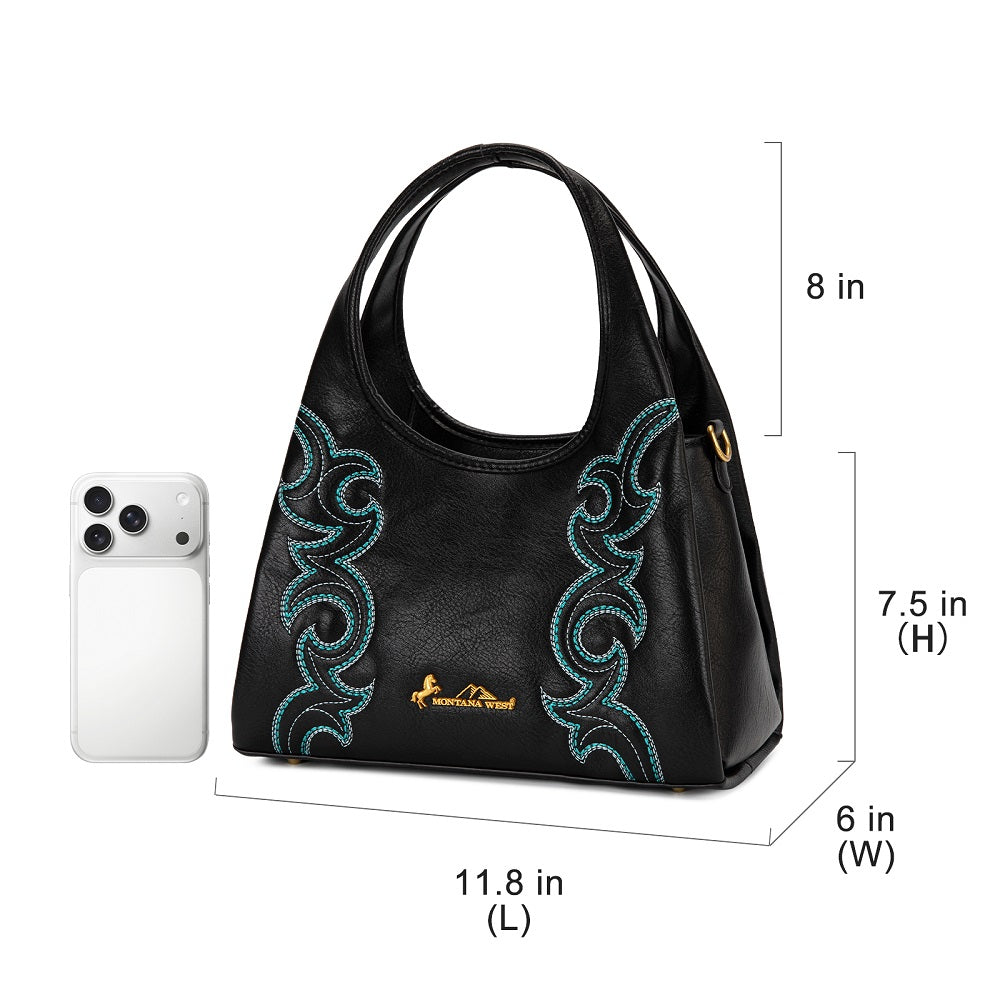 Montana West Western Embroidery Hobo/Crossbody Bag