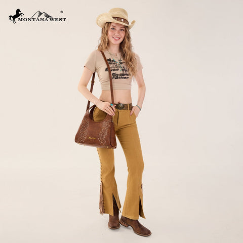 Montana West Western Embroidery Hobo/Crossbody Bag