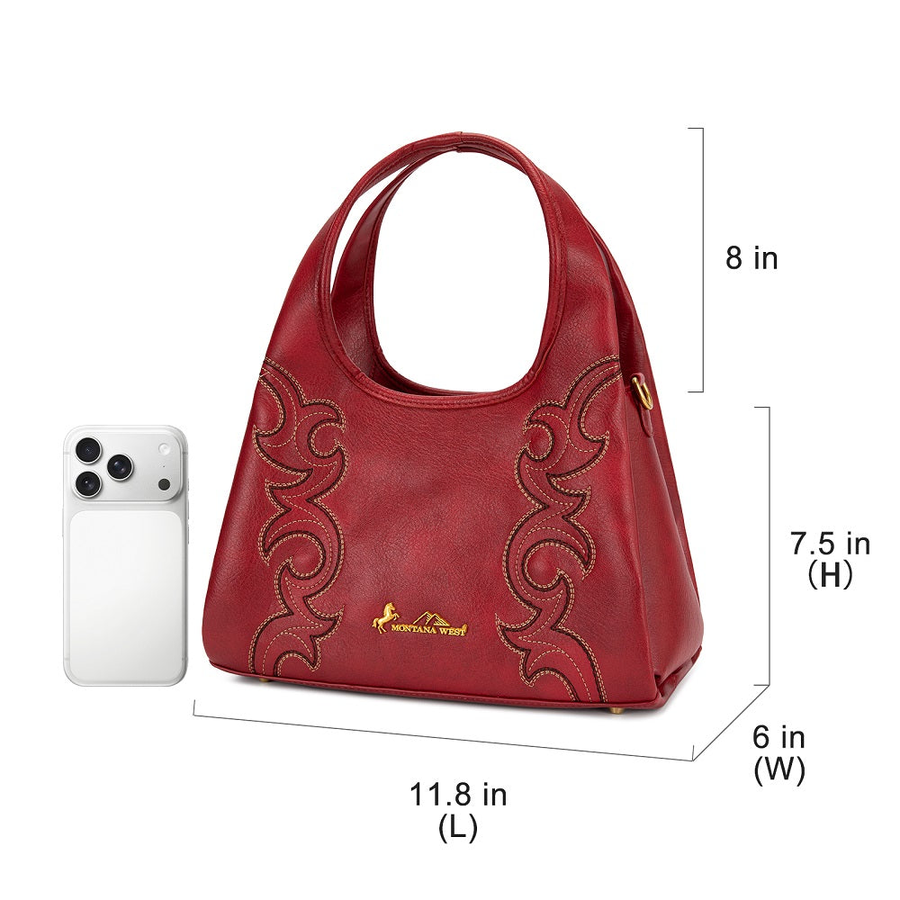 Montana West Western Embroidery Hobo/Crossbody Bag