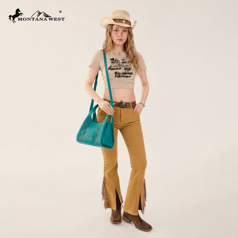 Montana West Western Embroidery Hobo/Crossbody Bag