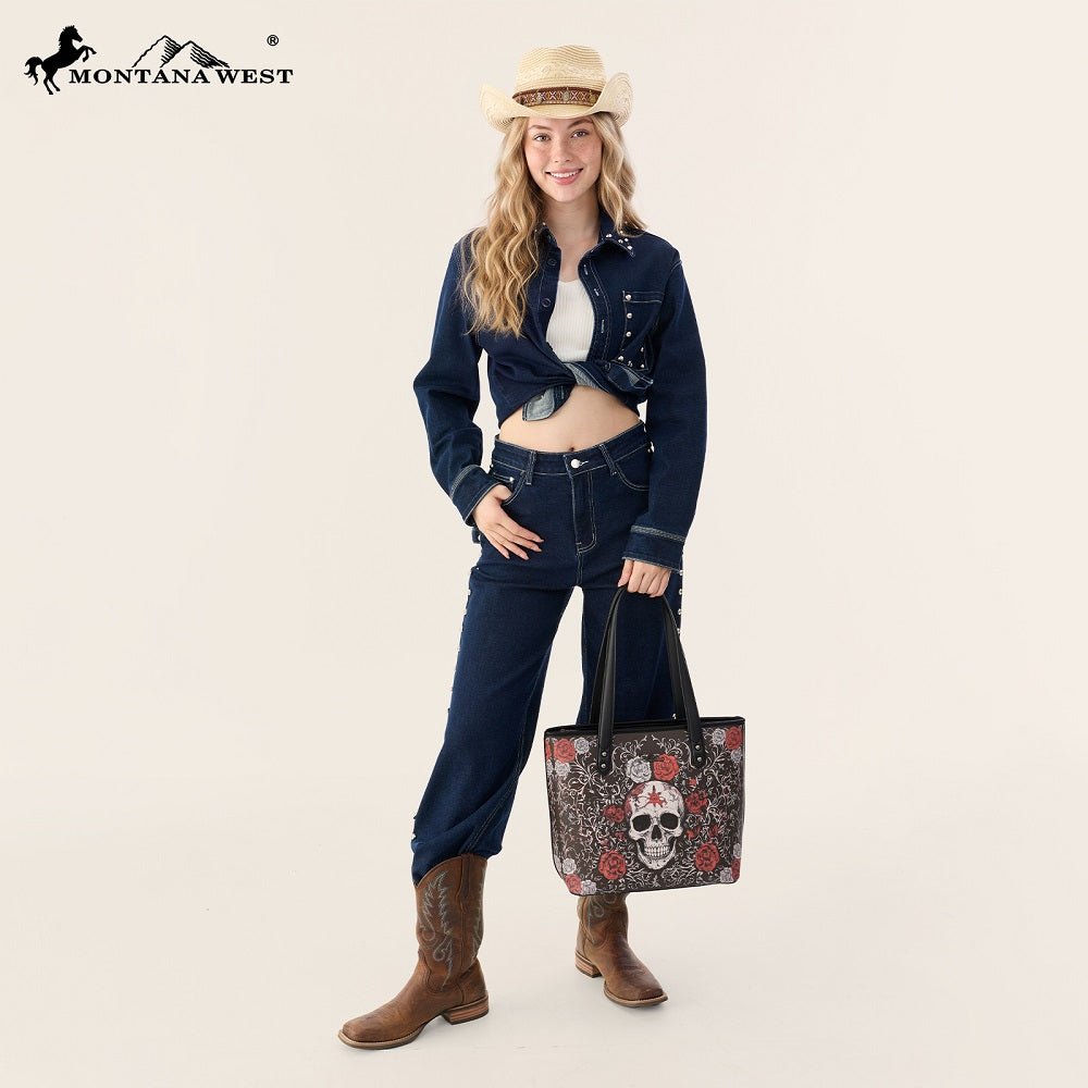 Montana West Halloween Witch Moon Tote Bag