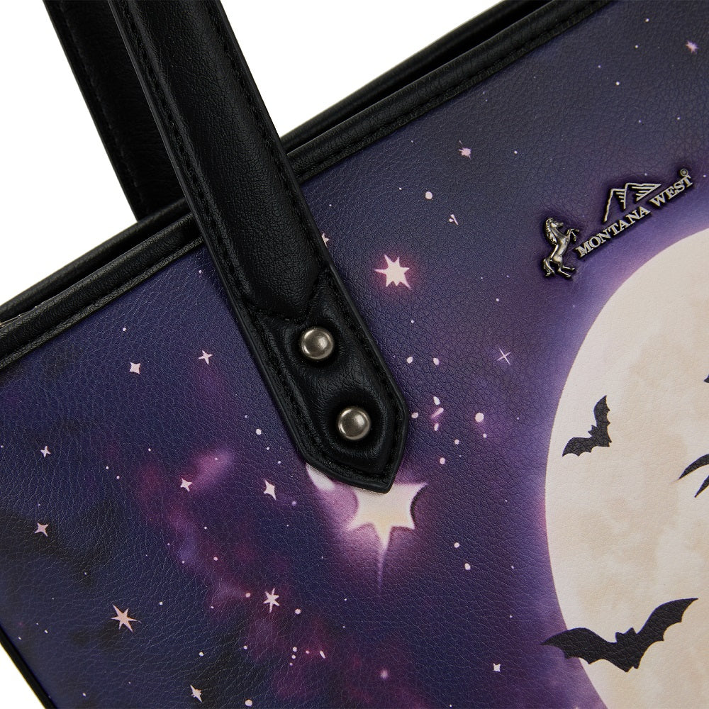 Montana West Halloween Witch Moon Tote Bag