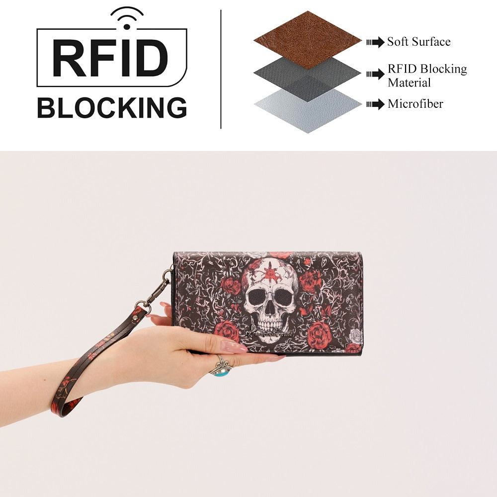 Montana West Halloween Witch Moon Wristlet RFID Wallet
