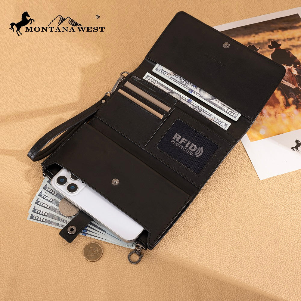 Montana West Halloween Witch Moon Wristlet RFID Wallet