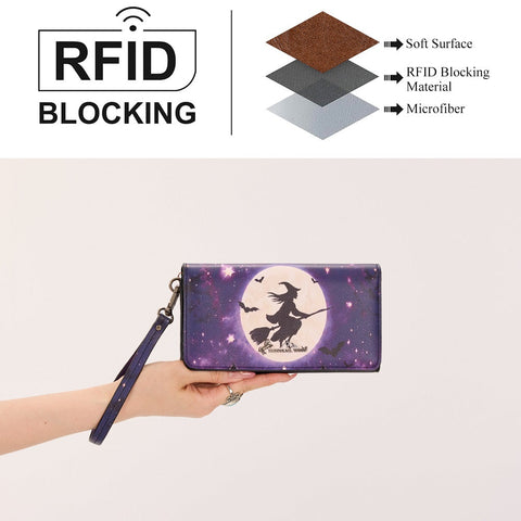 Montana West Halloween Witch Moon Wristlet RFID Wallet