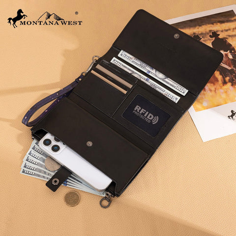 Montana West Halloween Witch Moon Wristlet RFID Wallet