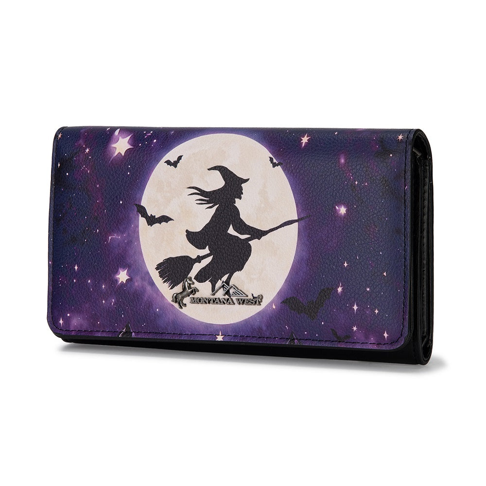 Montana West Halloween Witch Moon Wristlet RFID Wallet