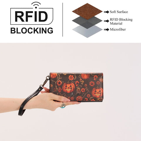 Montana West Halloween Witch Moon Wristlet RFID Wallet