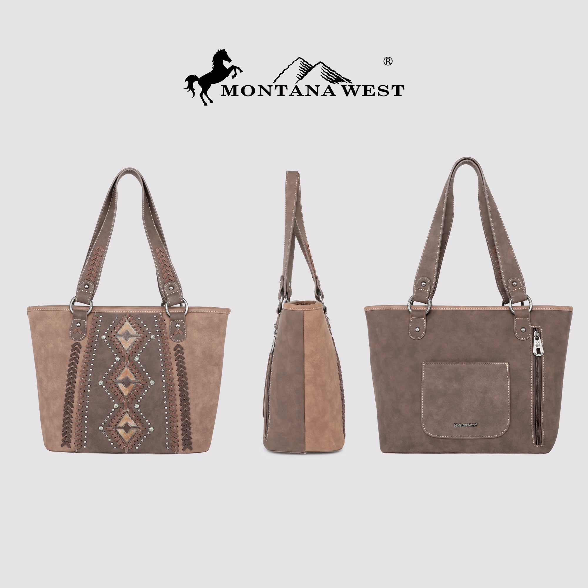 SALE Montana West Aztec Tooled Collection Concealed Carry Tote Set