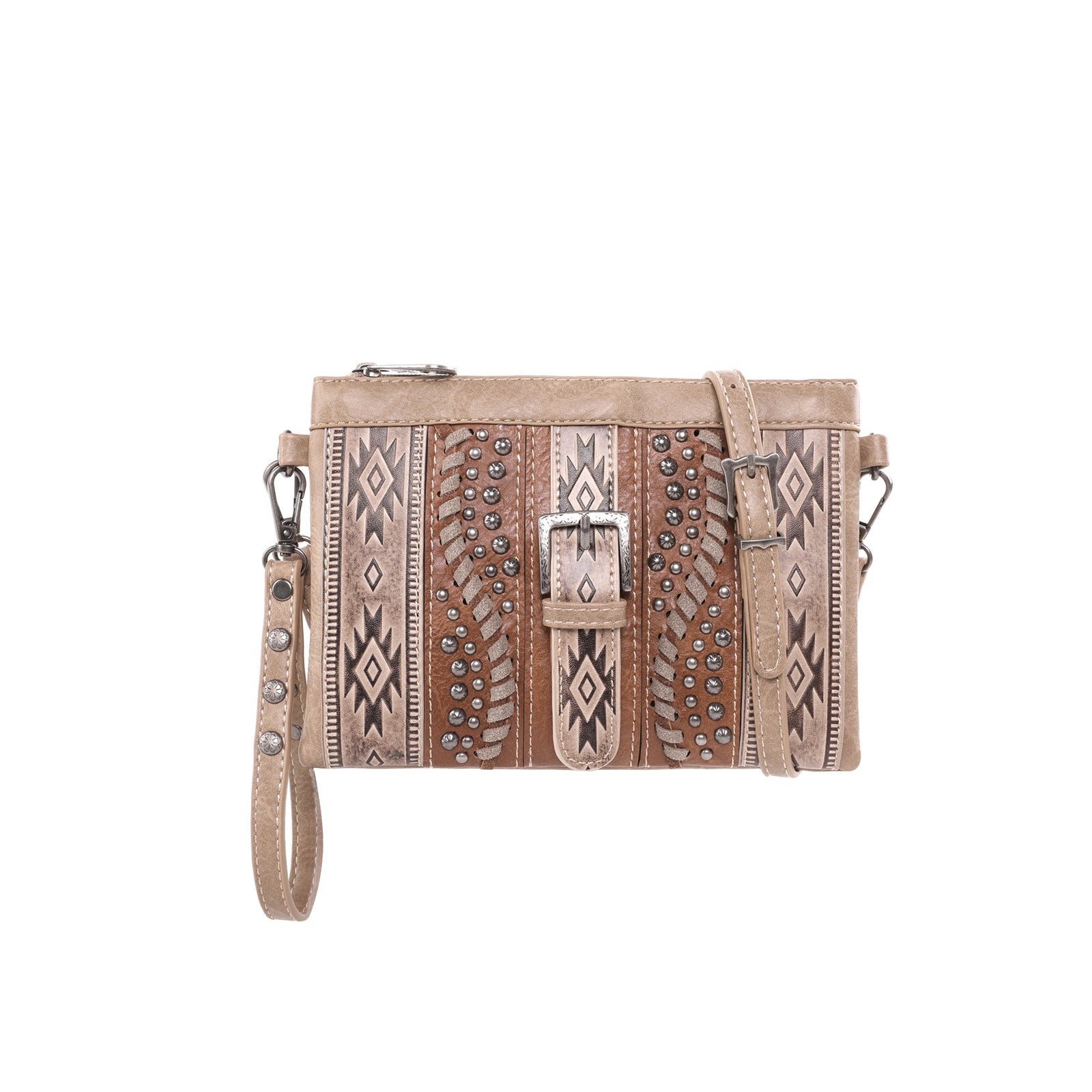 SALE Montana West Aztec Tooled Collection Clutch/Crossbody